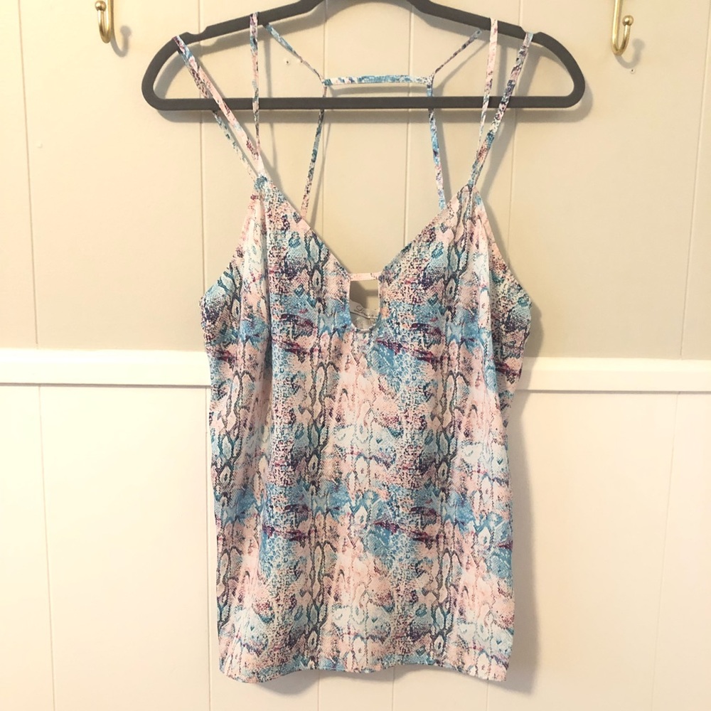 Lovers + Friends Snake print strappy top! Python